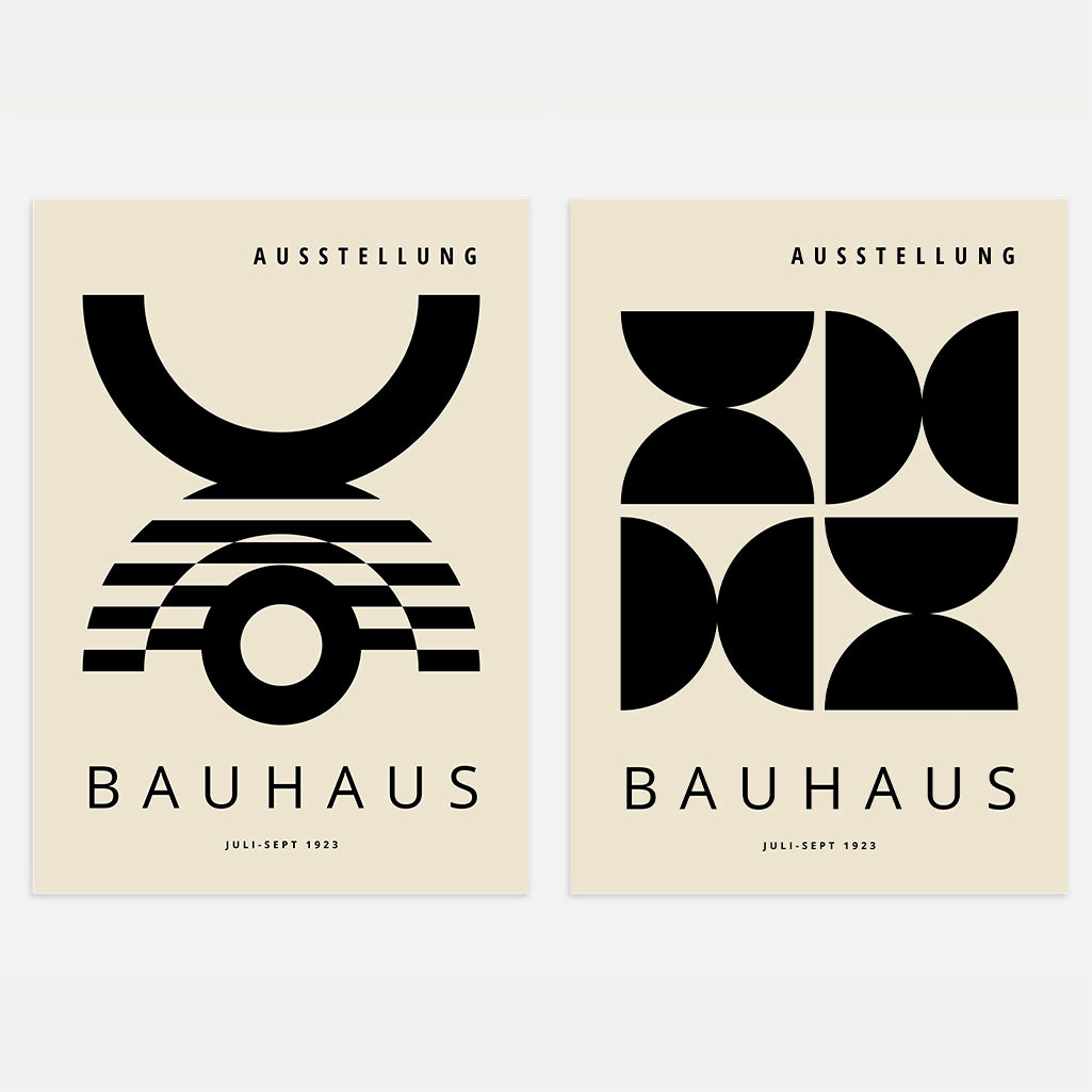 Bauhaus Forme nere – Set di 2 poster
