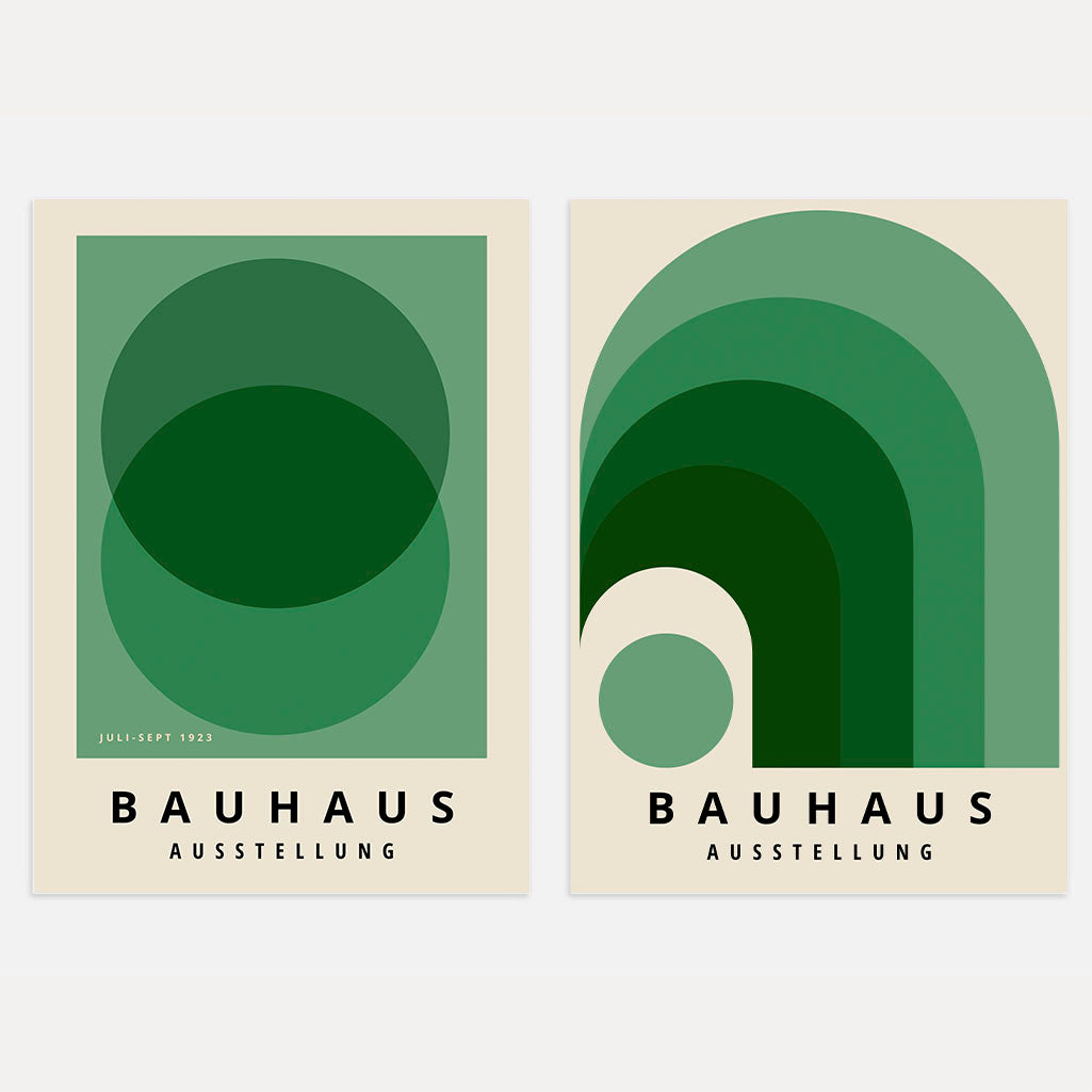 Bauhaus Verde Armonia – Set di 2 poster