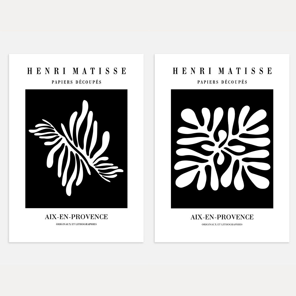 Matisse Black & White Cut-Outs Poster Set of 2