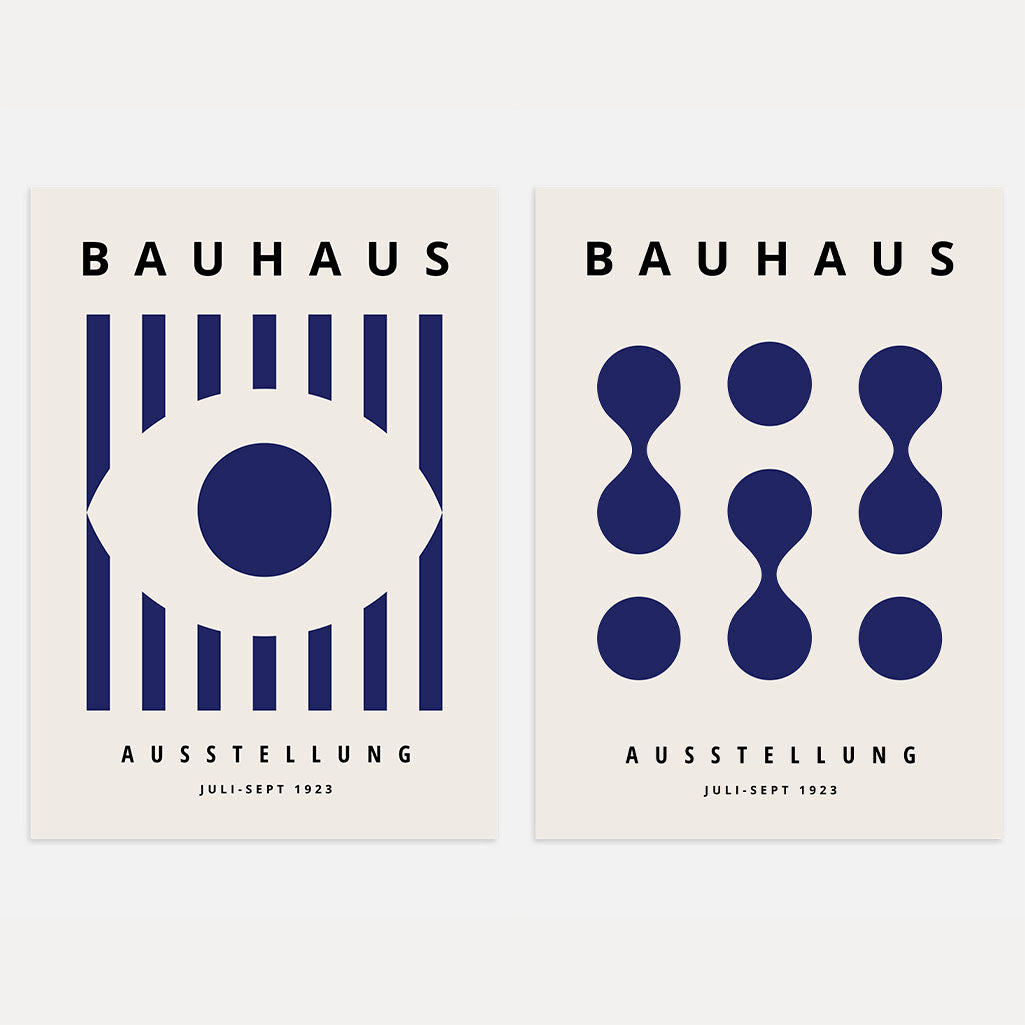Bauhaus Blu profondo – Set di 2 poster