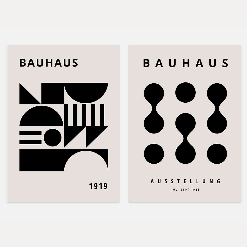 Bauhaus Giallo Nero – Set di 2 poster