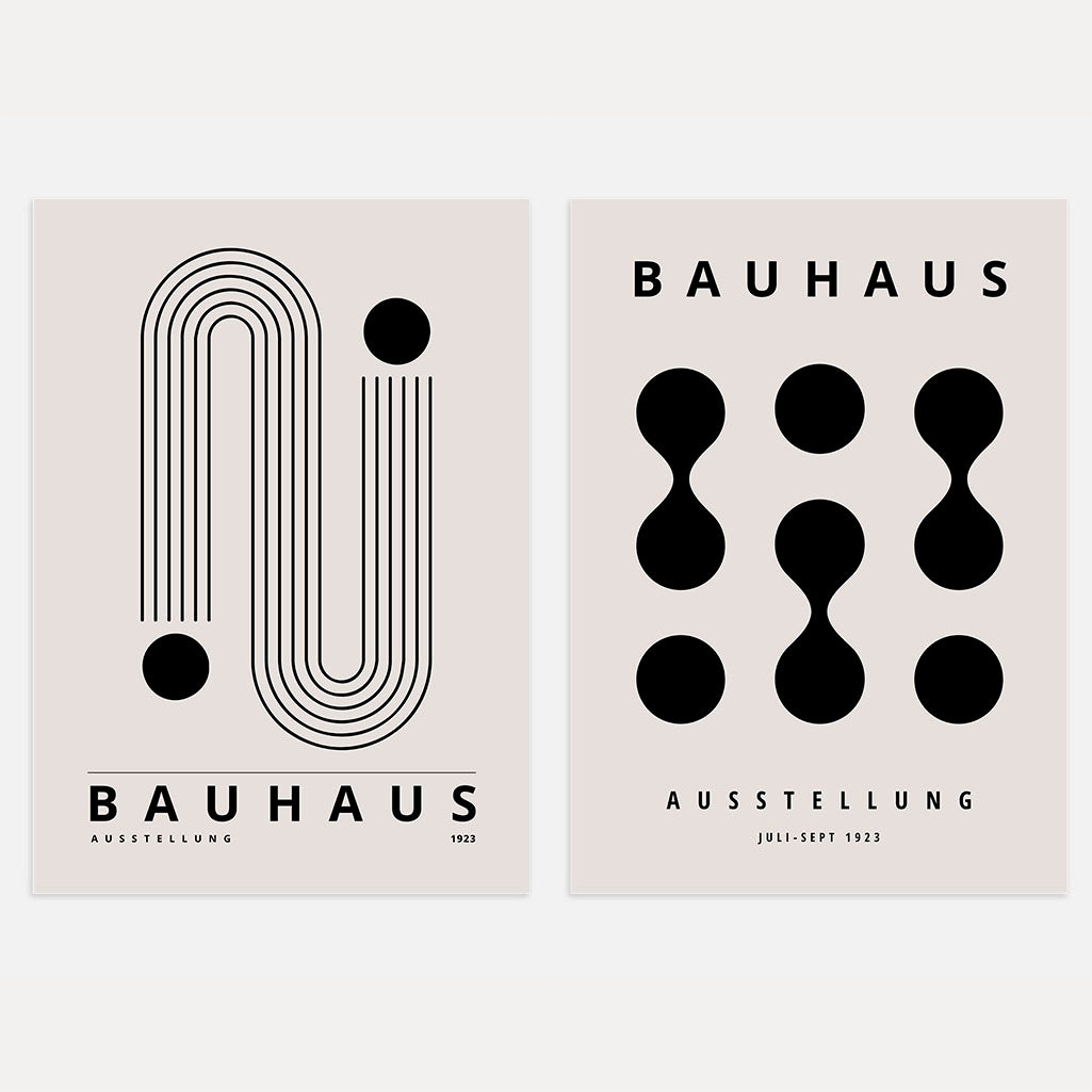 Bauhaus Forme Nere – Set Di 2 Poster