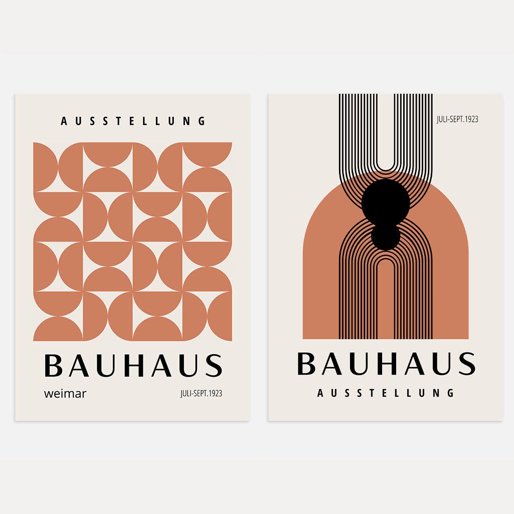 Duo Geometrico Bauhaus – Set di 2 poster