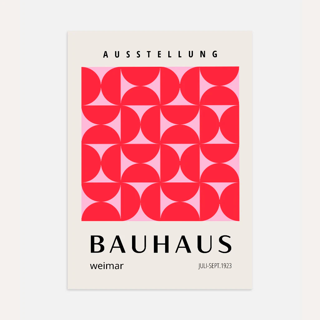 Bauhaus Rosso Rosa Poster