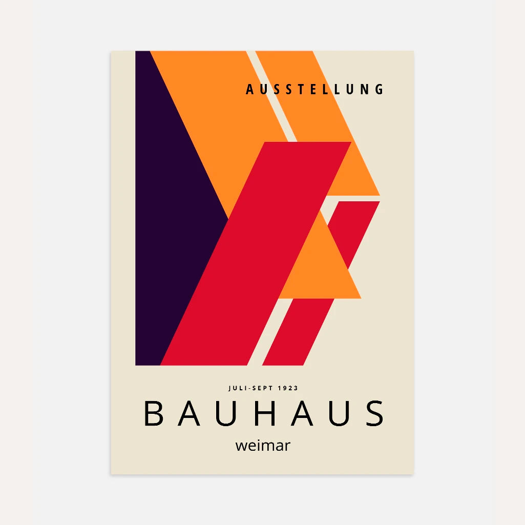 Bauhaus Rosso Movimento Poster