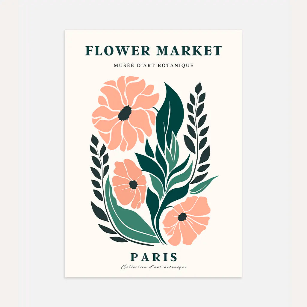 Flower Market Paris Poster