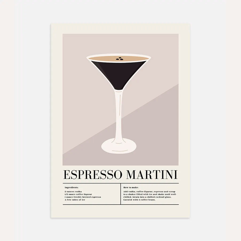 Poster Espresso Martini illustrazione
