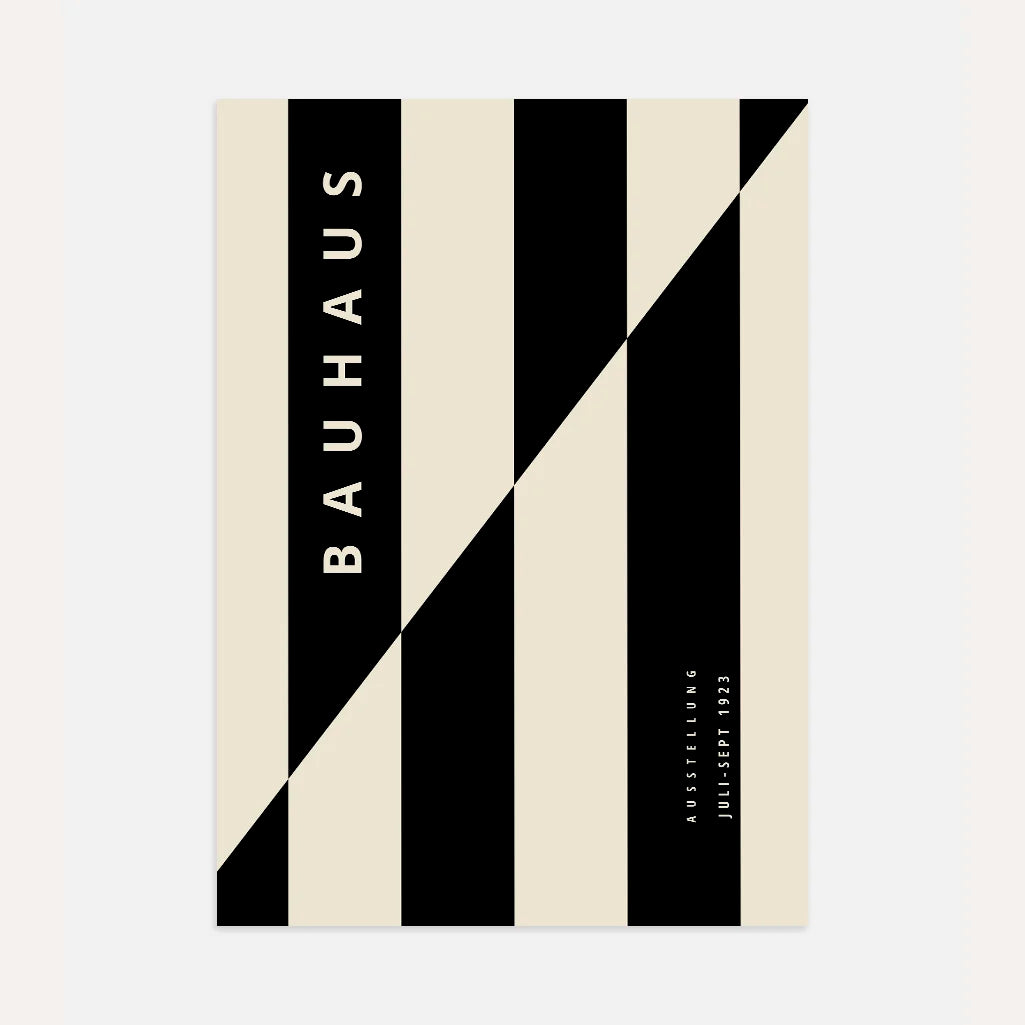 Bauhaus Nero Beige Poster