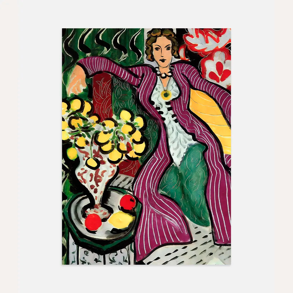 Henri Matisse Poster – Donna con cappotto viola