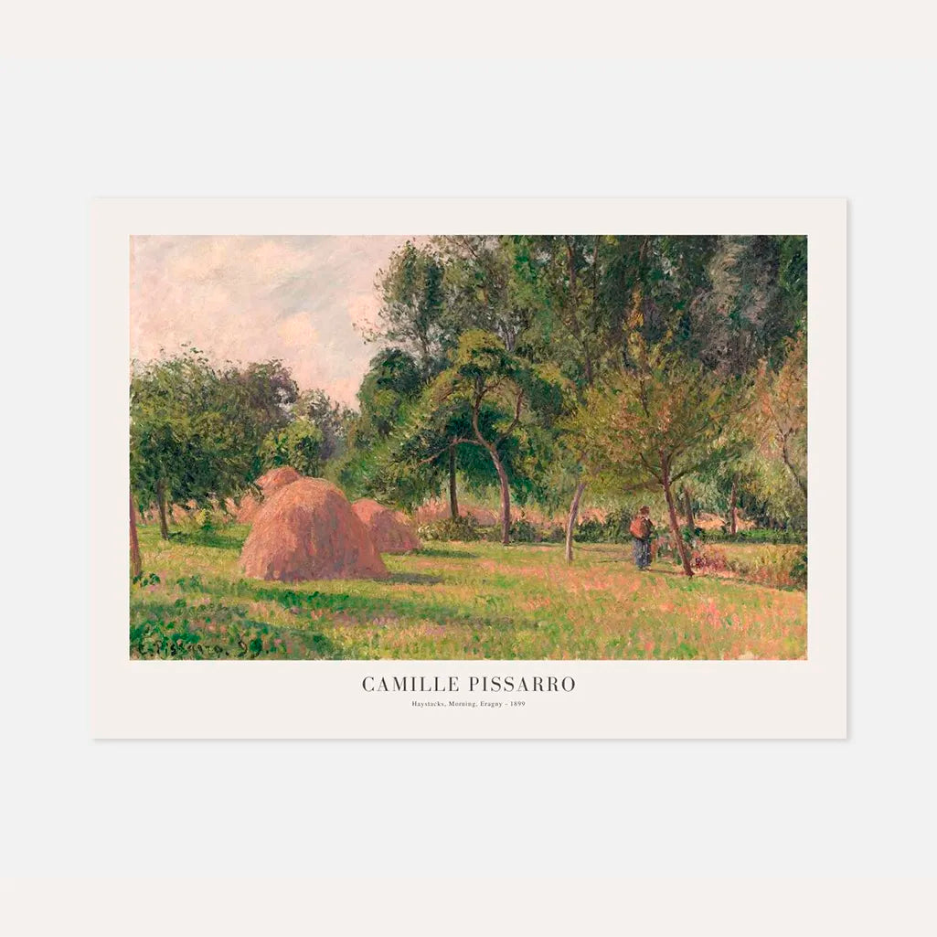 Pissarro Haystack Morning Eragny Poster