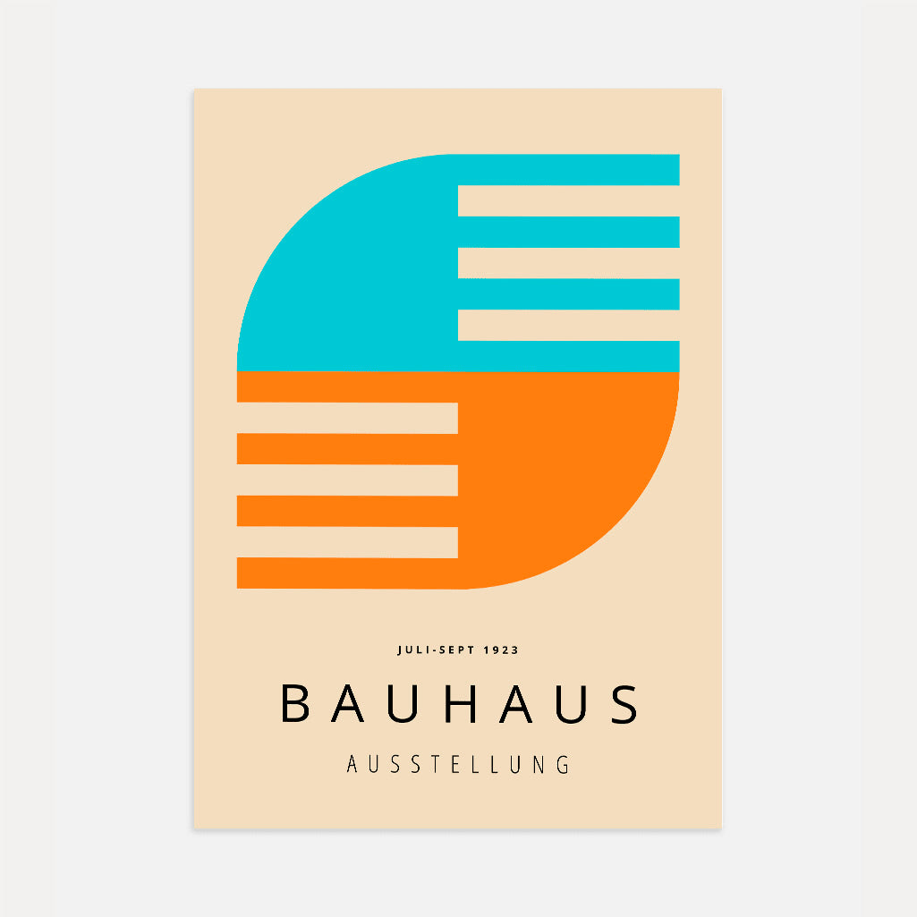 Bauhaus Turchese Arancio Poster