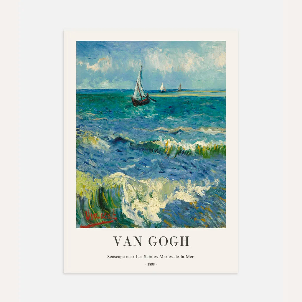 Vincent van Gogh – Marina vicino a Les Saintes-Maries-de-la-Mer Poster