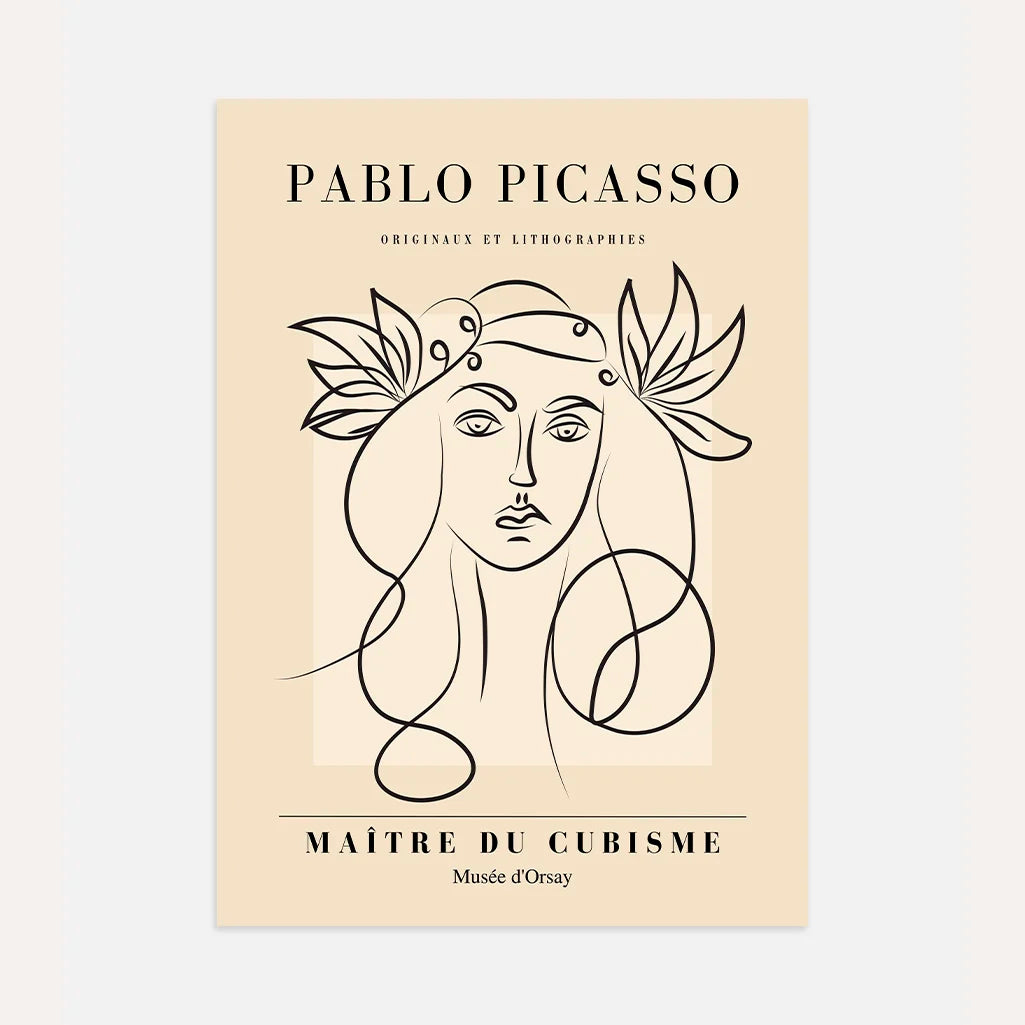 Poster ispirato a Pablo Picasso – Dea lineare
