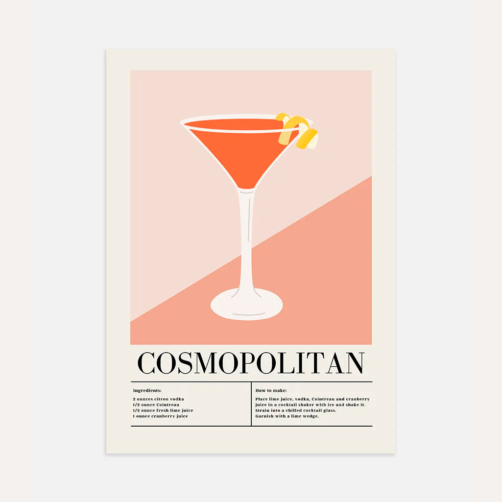 Poster Cocktail Cosmopolitan