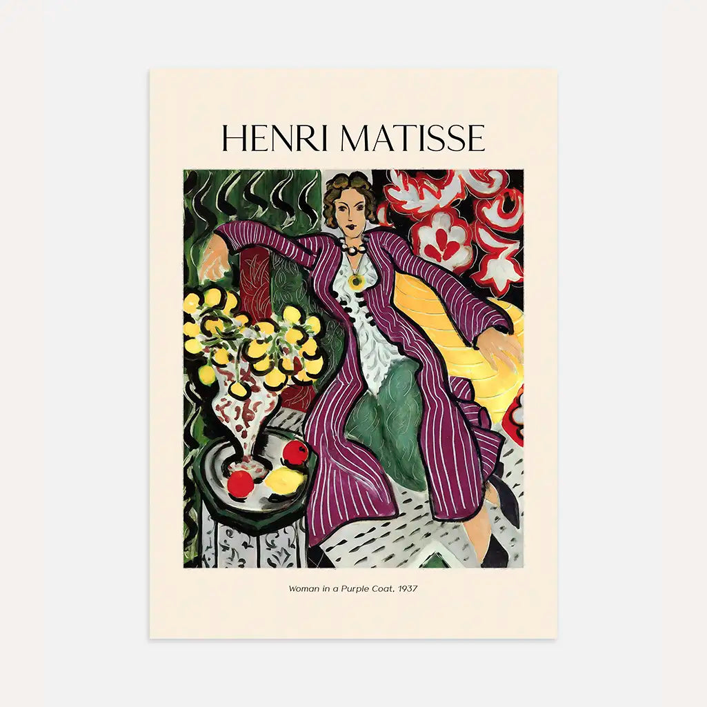 Henri Matisse Poster – Donna con cappotto viola