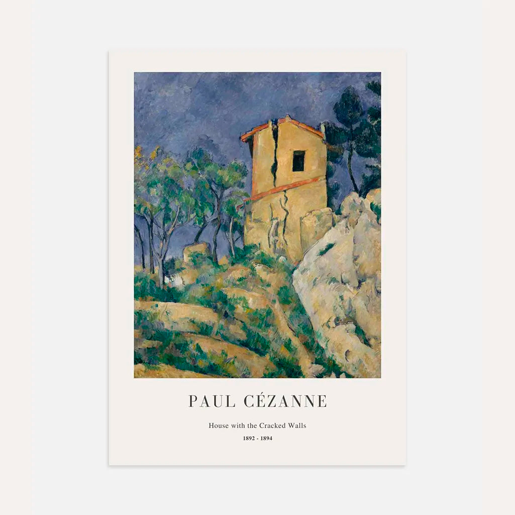 Paul Cézanne – Casa dai muri screpolati Poster