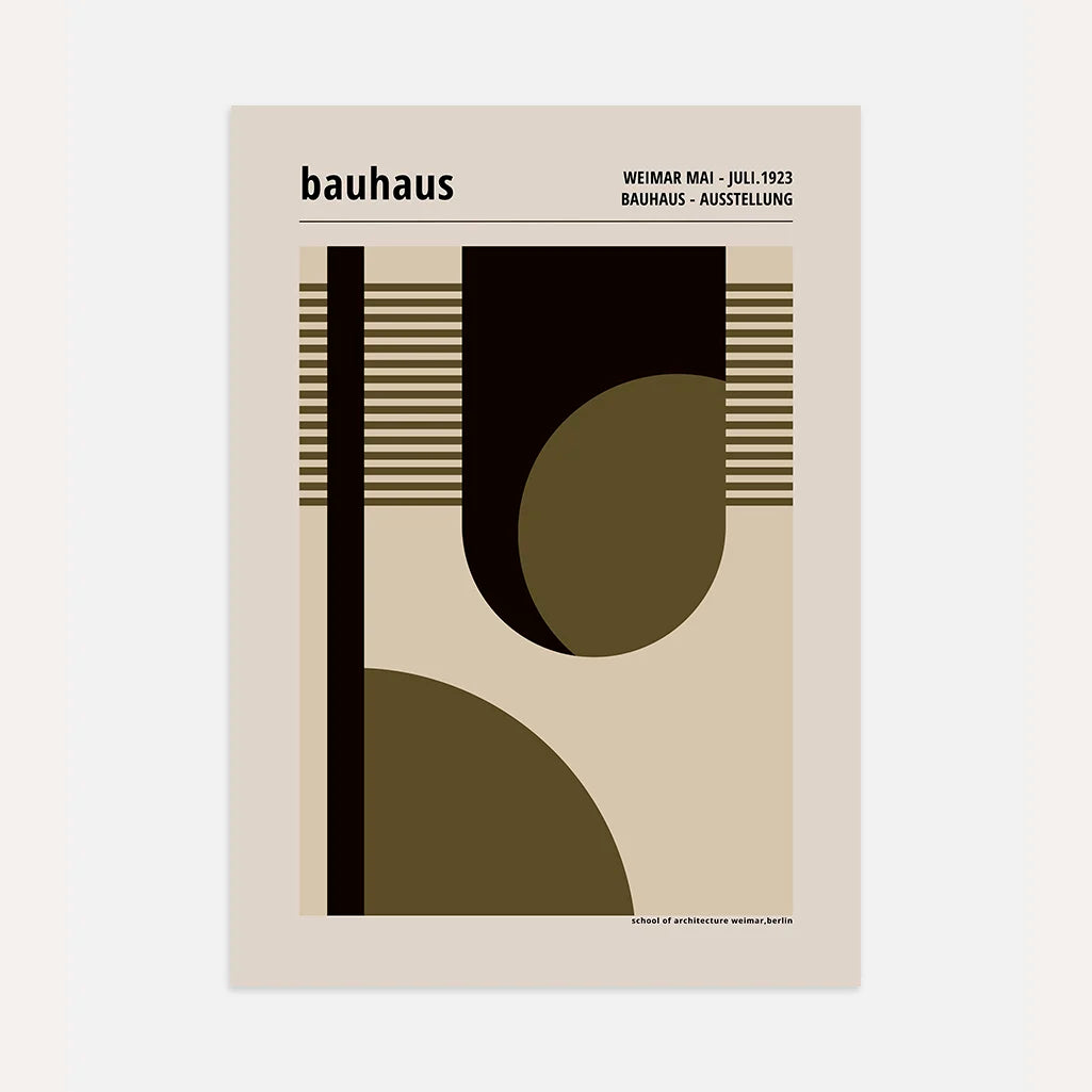 Bauhaus Ritmo Geometrico Poster