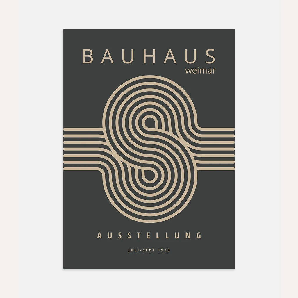 Bauhaus Beige Linee Poster