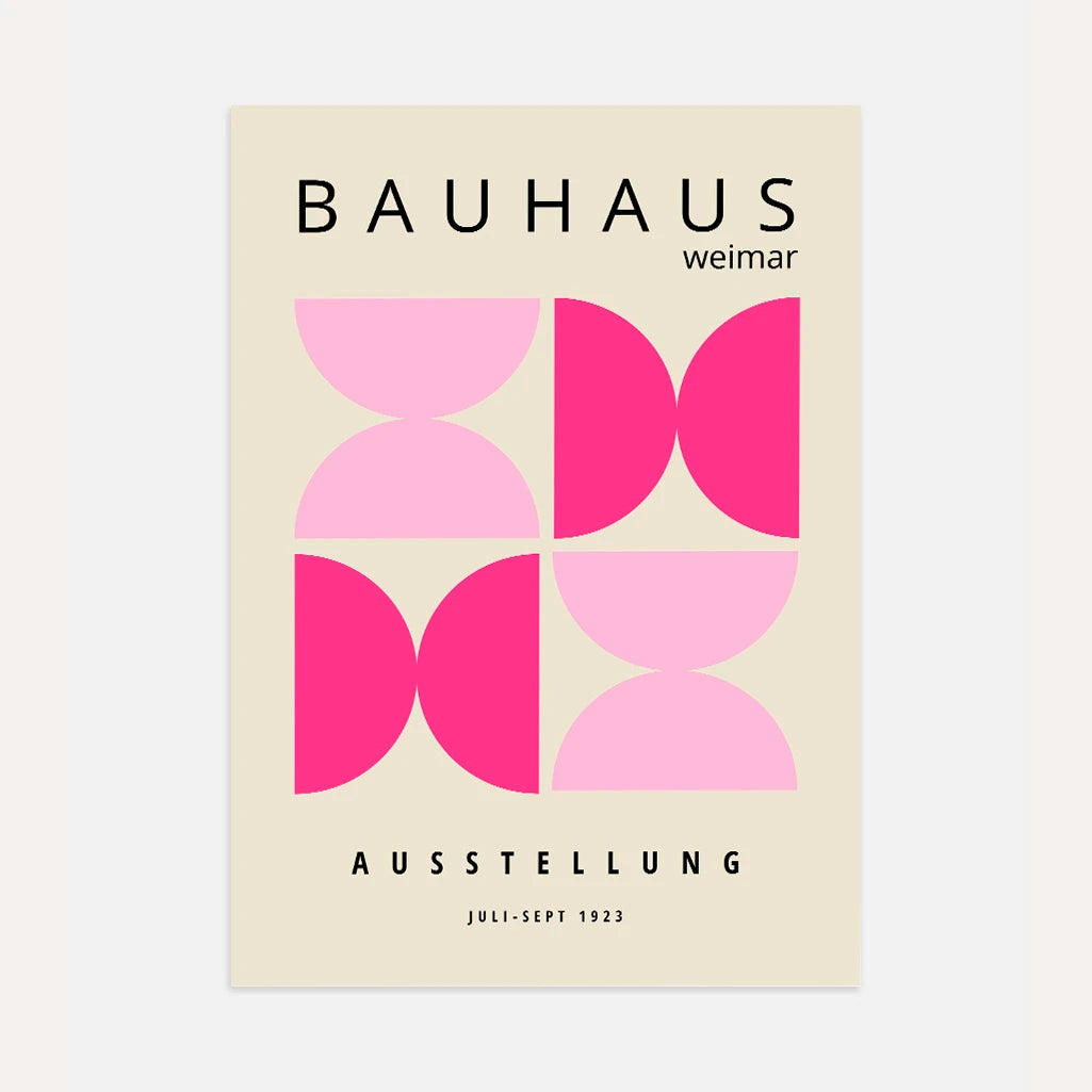 Bauhaus Rosa Vibrazione Poster