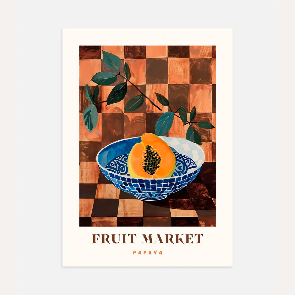 Papaya Still Life Poster