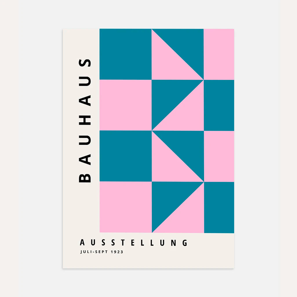 Bauhaus Rosa Turchese Poster