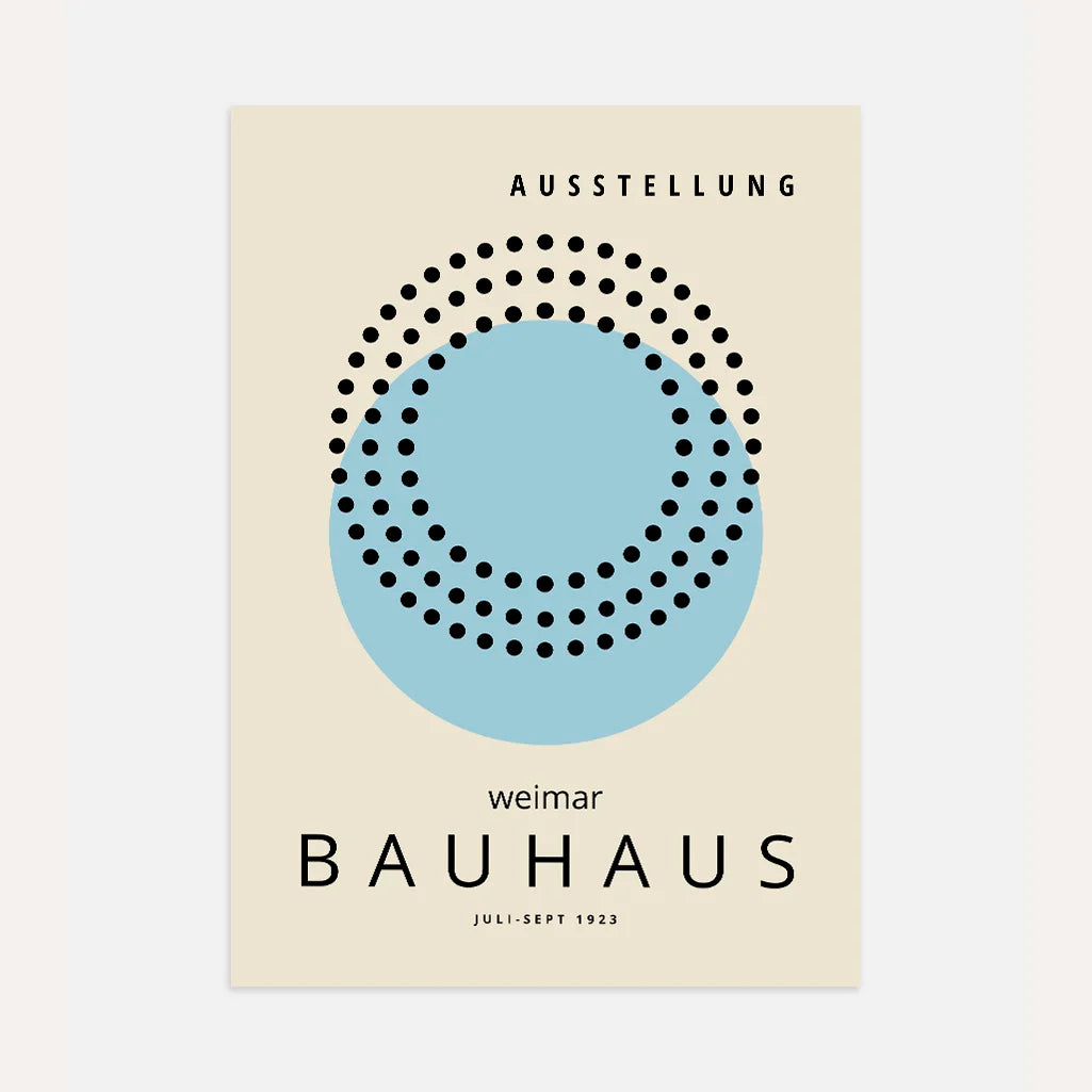 Bauhaus Blu Armonioso Poster
