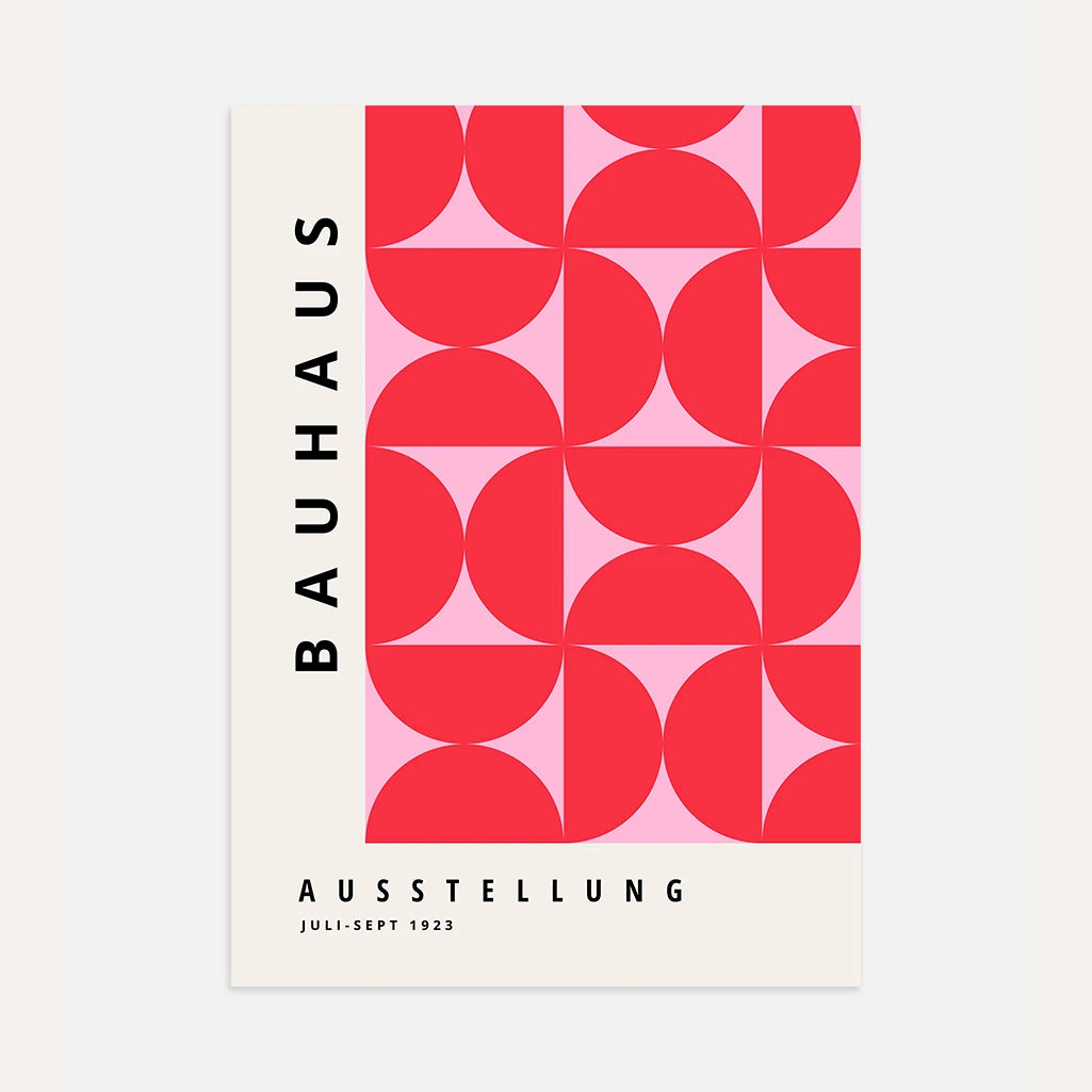 Bauhaus Simmetria Rossa Ritmo Poster
