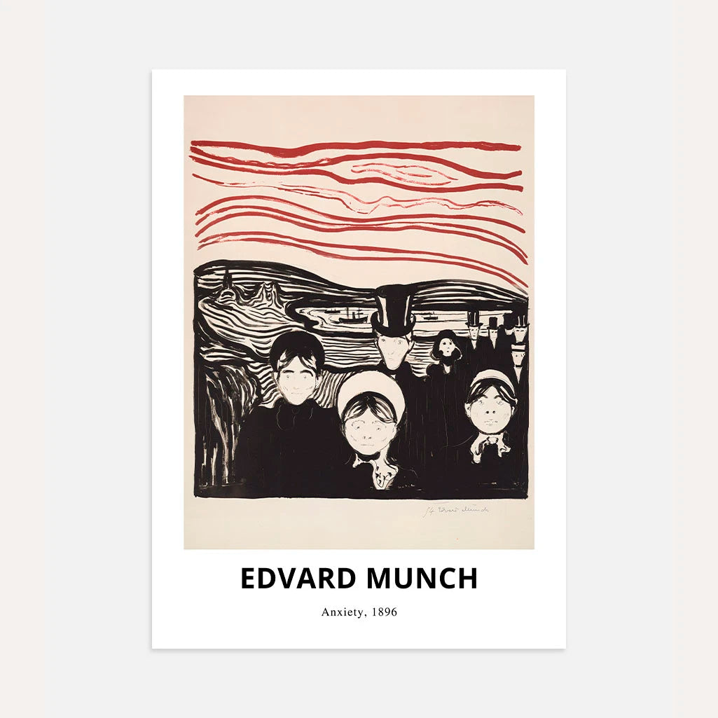 Edvard Munch Anxiety 1896 Poster