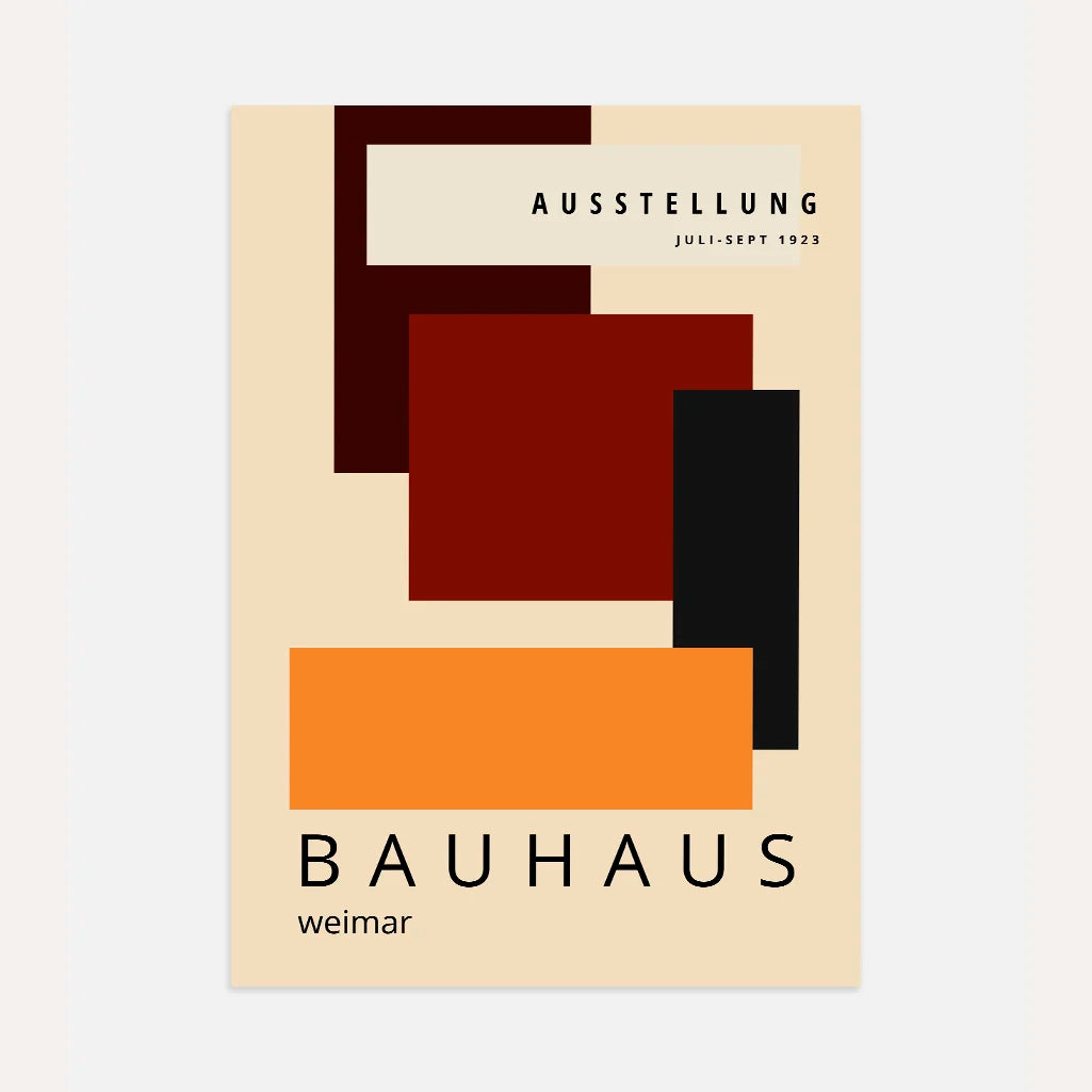 Bauhaus Arancio Profondità Poster