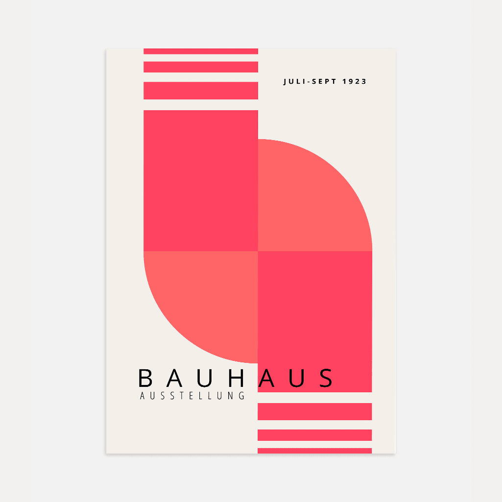 Bauhaus Ritmo Rosa Poster