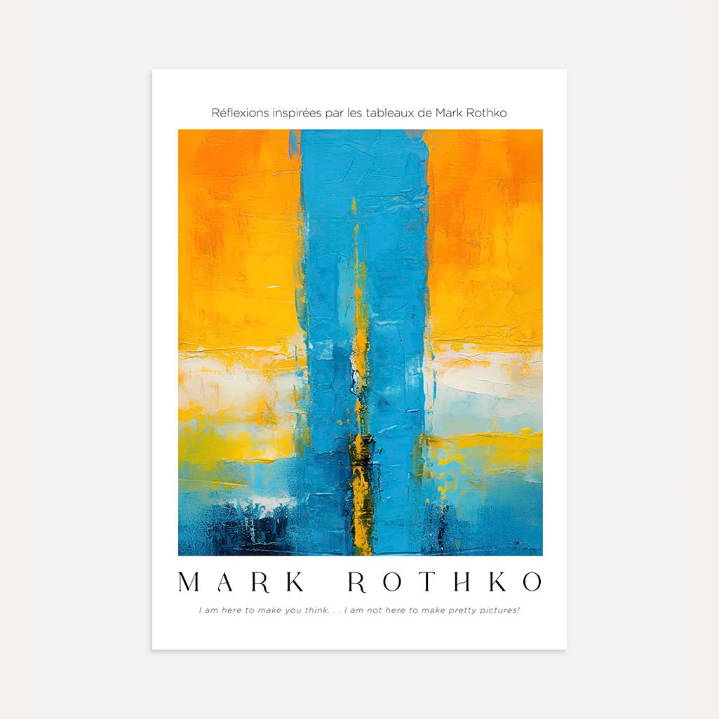 Rothko-Inspired Blue Light Poster