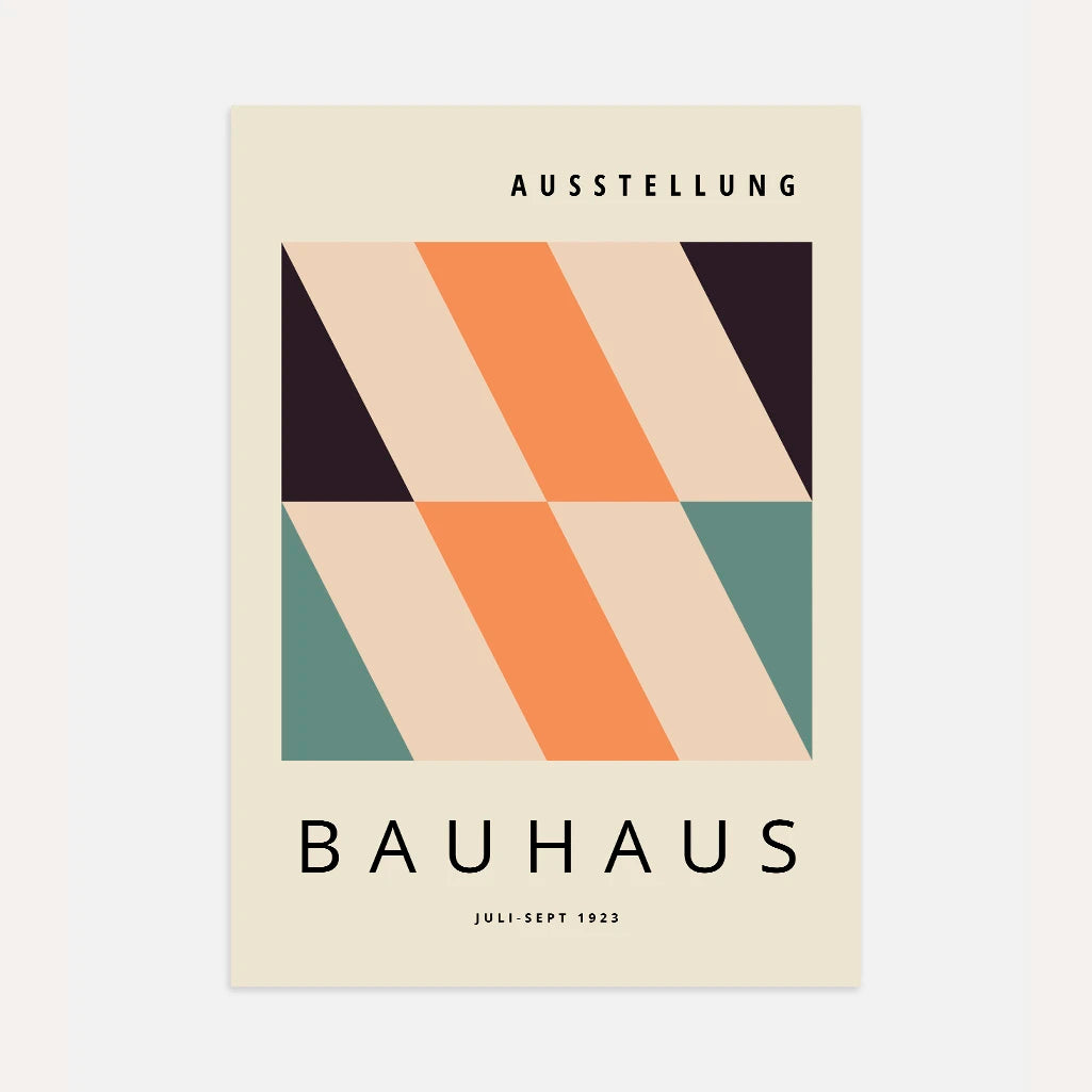 Bauhaus Strisce Diagonali Poster