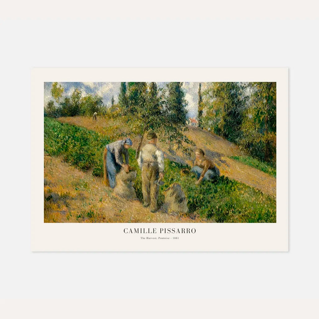 Pissarro Pontoise Harvest Scene Poster