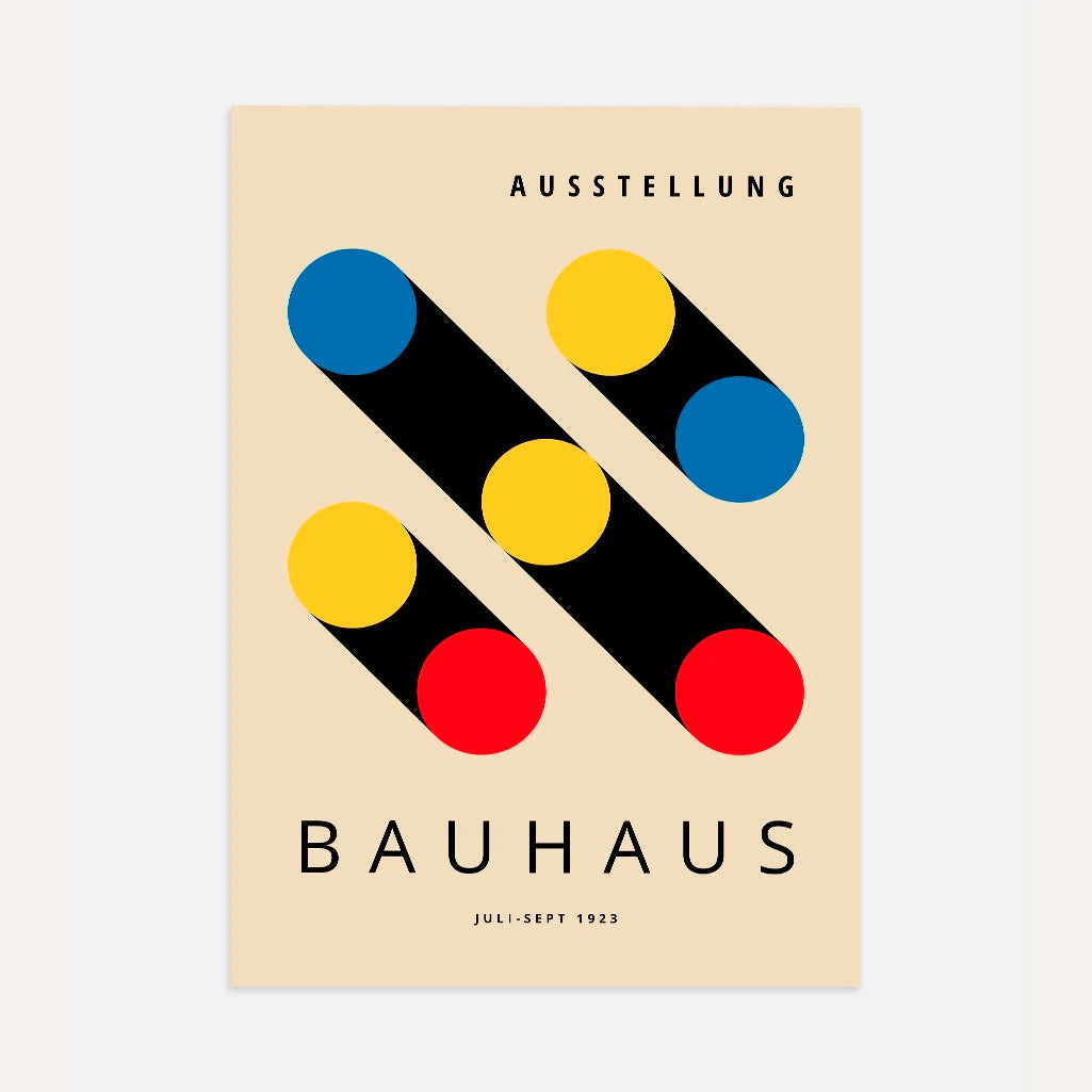 Bauhaus Ombre Cerchi Poster