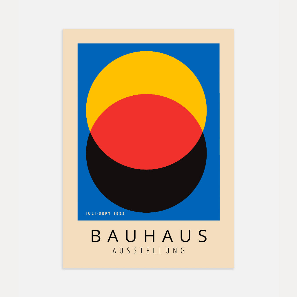 Bauhaus Blu Deciso Poster