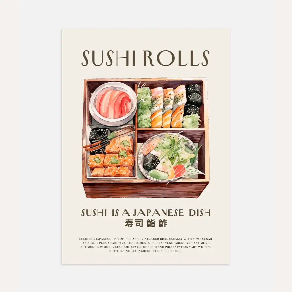 Bento Sushi Premium Poster