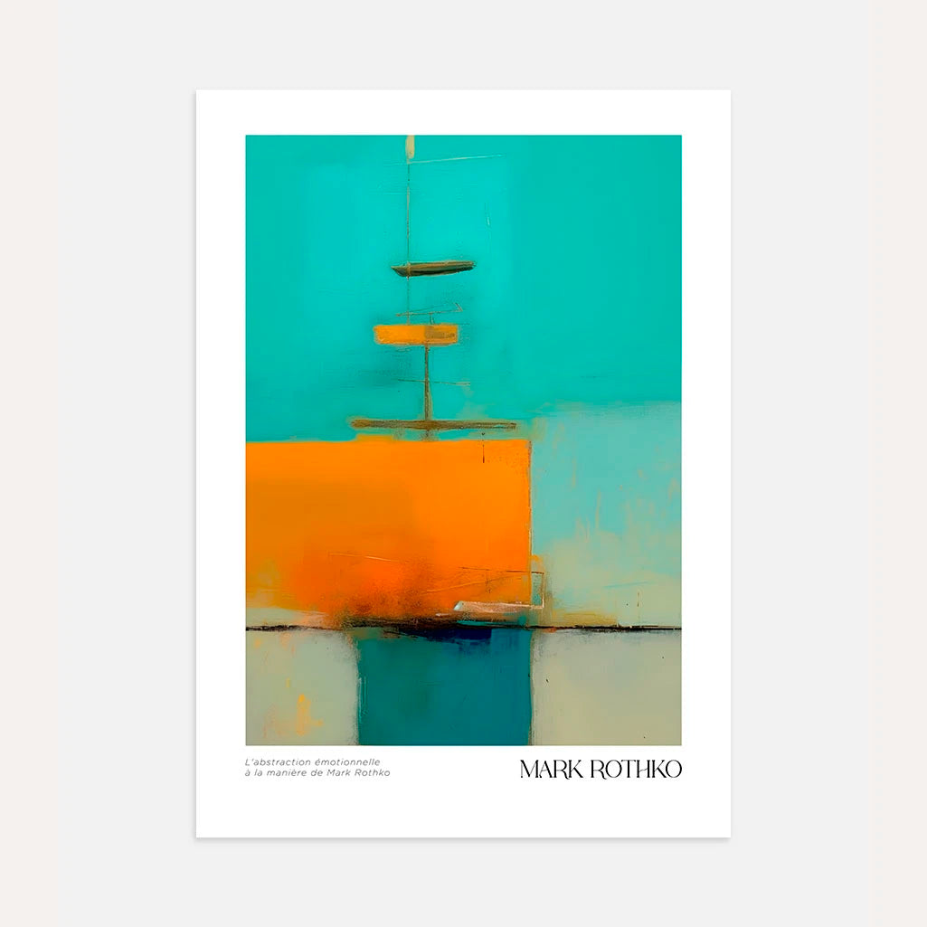 Rothko Turquoise Energy Poster
