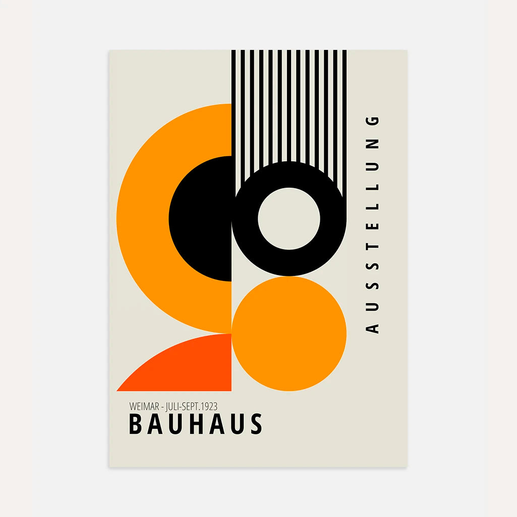 Poster Bauhaus Forme Arancioni