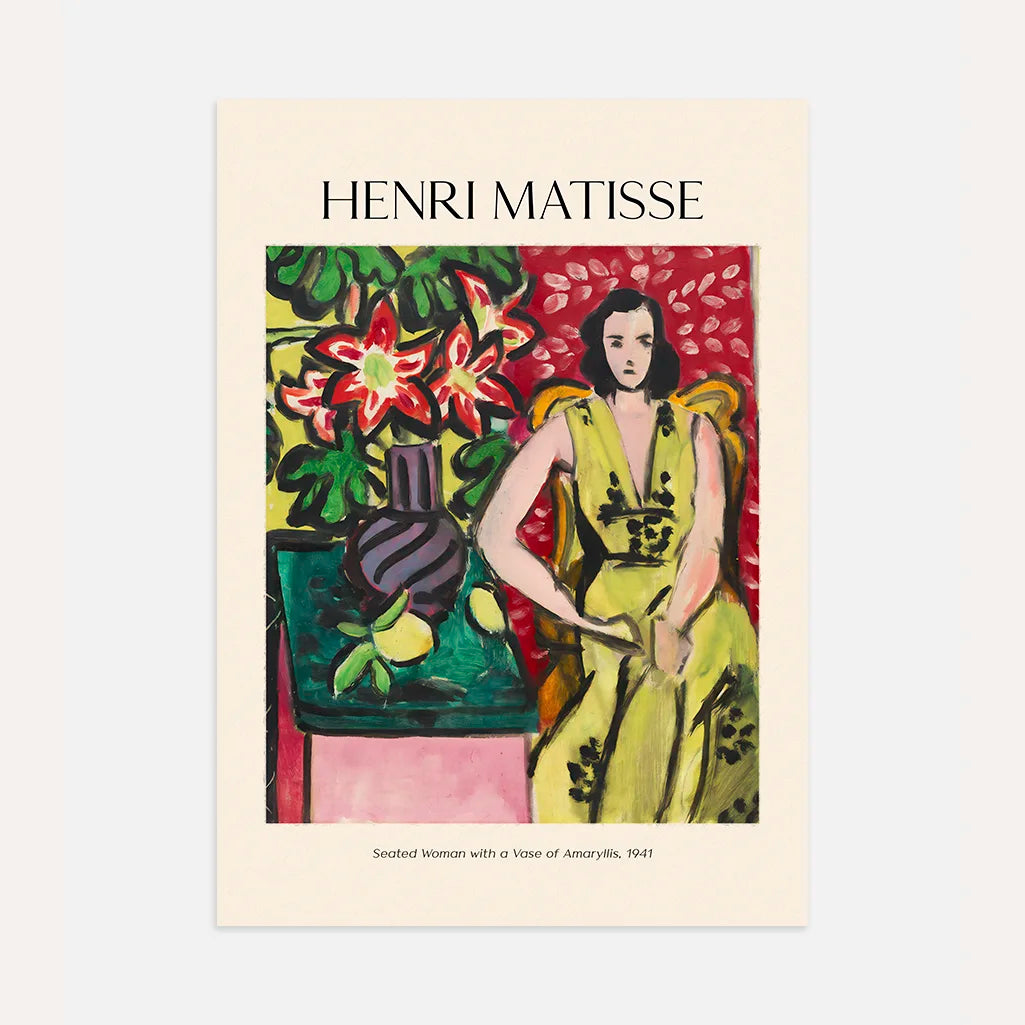 Henri Matisse Poster – Donna seduta con vaso di amarilli