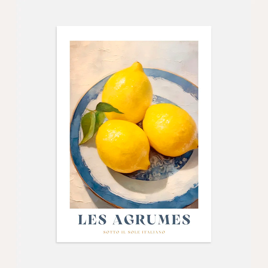 Poster Piatto di Limoni Les Agrumes