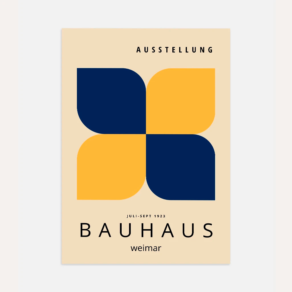 Bauhaus Giallo Blu Notte Poster