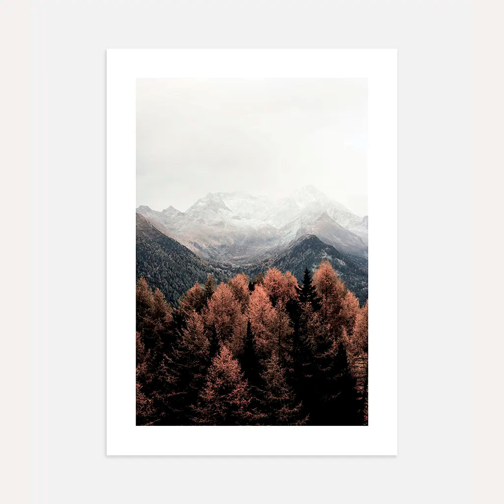 Poster Paesaggio Montano Autunnale