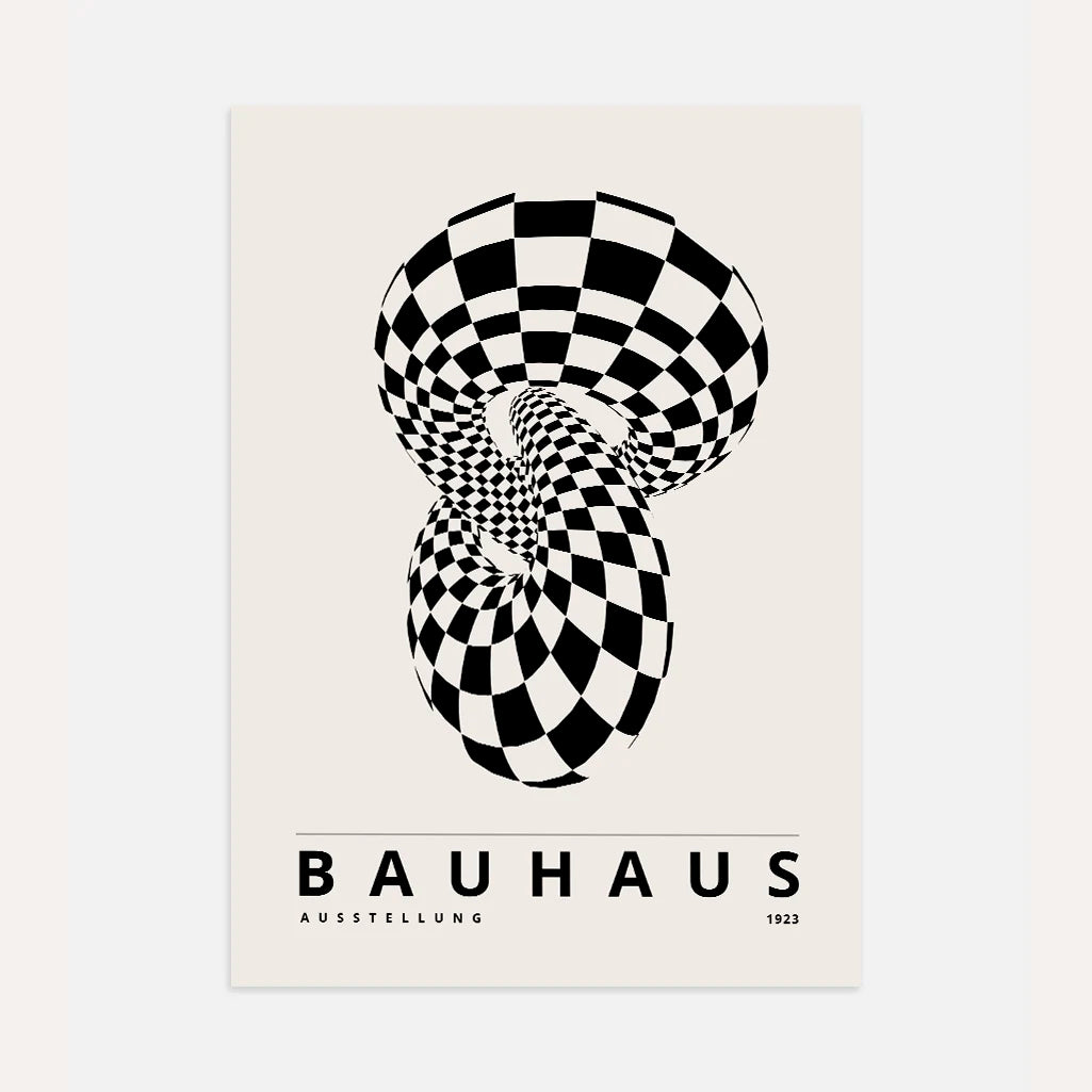 Bauhaus Beige Nero Poster