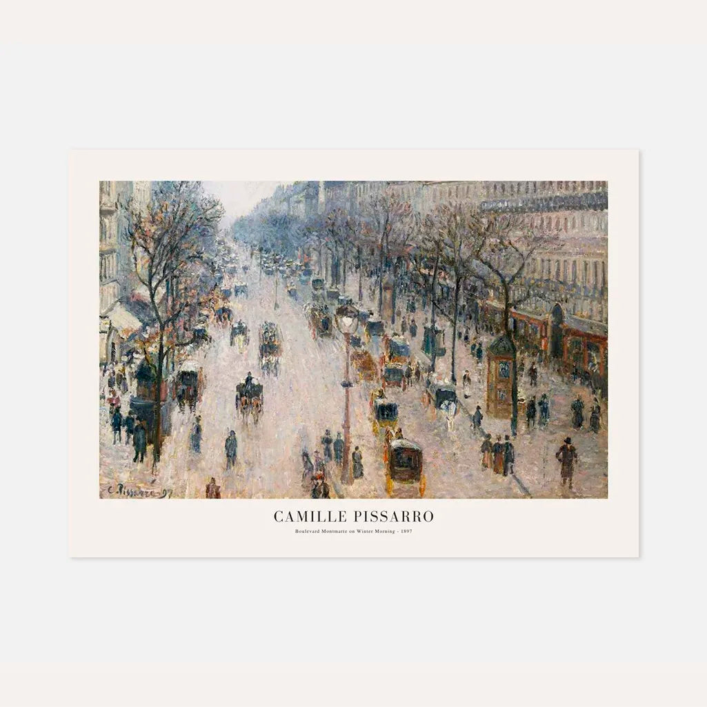 Pissarro Boulevard Montmartre Winter Morning Poster
