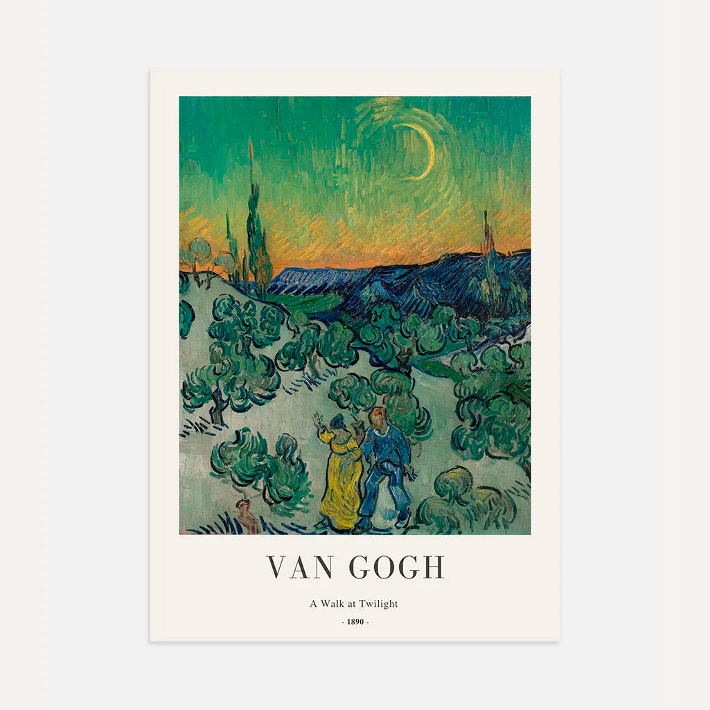 Vincent van Gogh A Walk at Twilight Poster