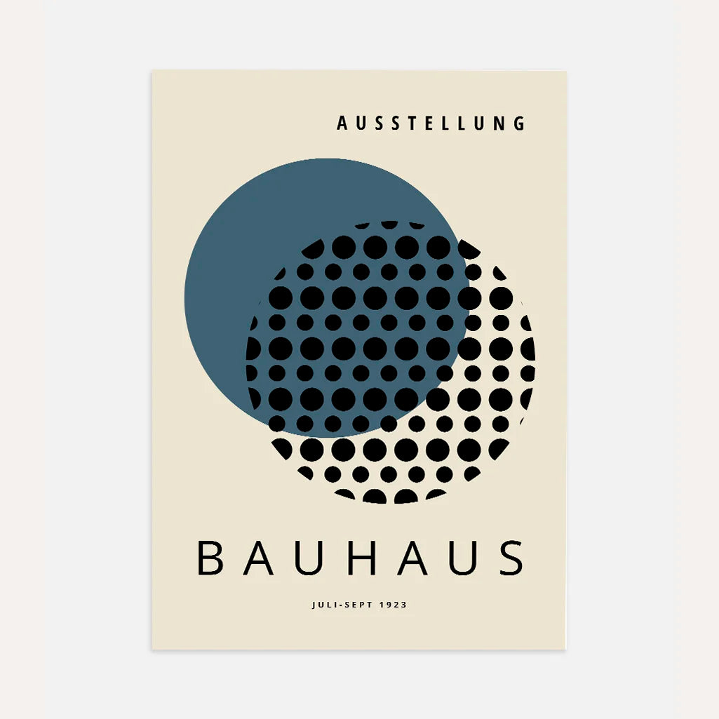 Bauhaus Blu Marino Poster