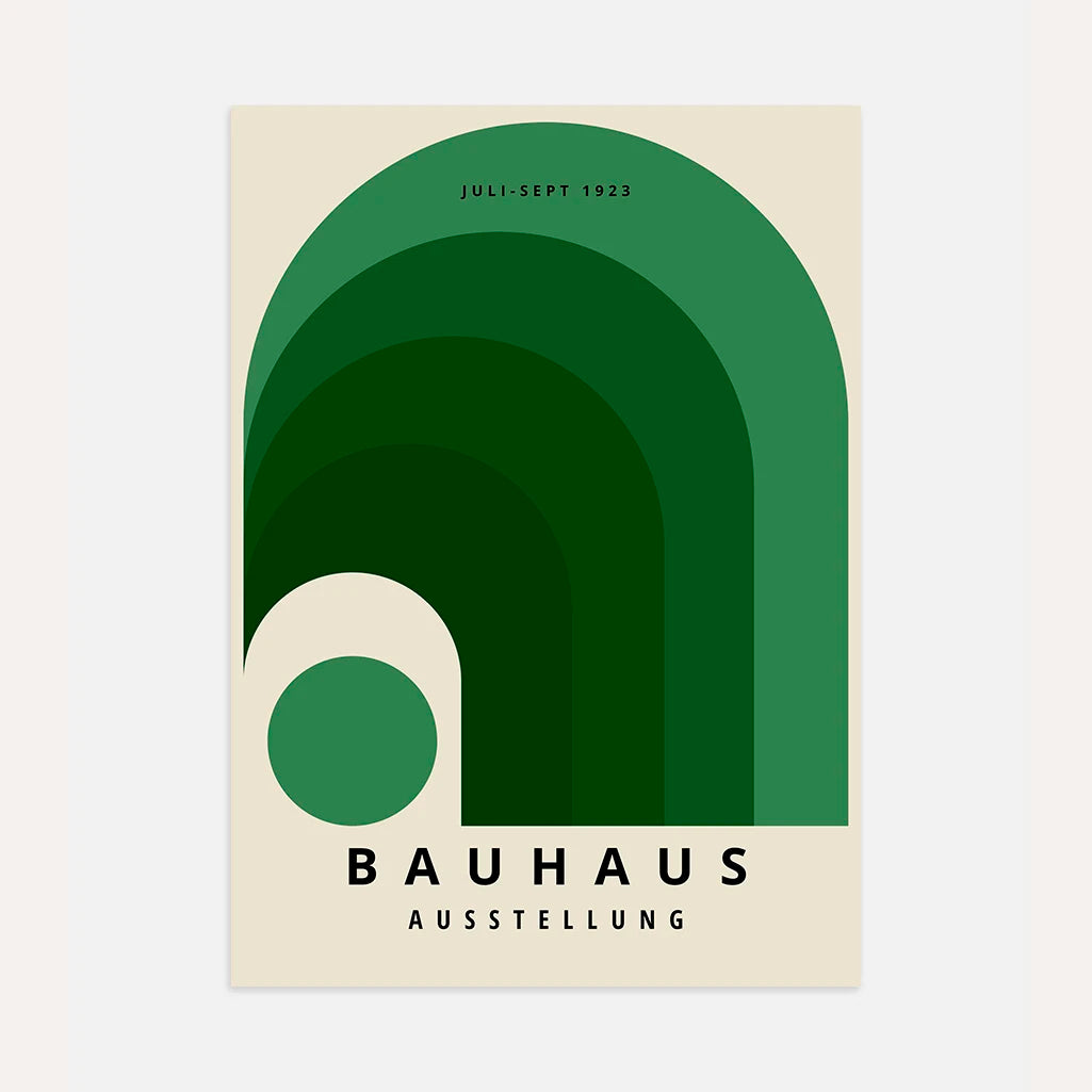 Poster Bauhaus Arcobaleno Verde
