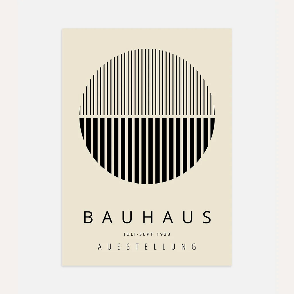 Poster Bauhaus Cerchio a Strisce