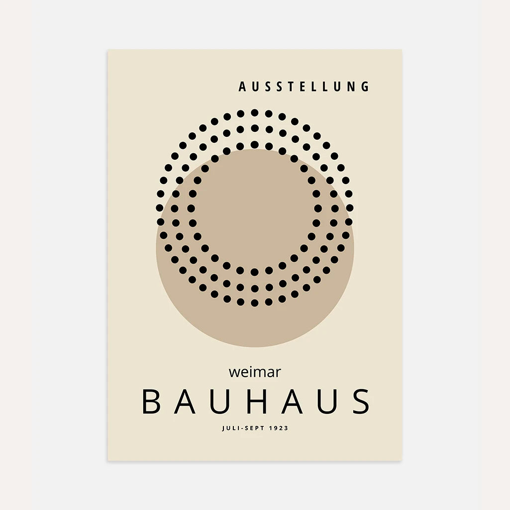 Poster Cerchi Bauhaus Beige