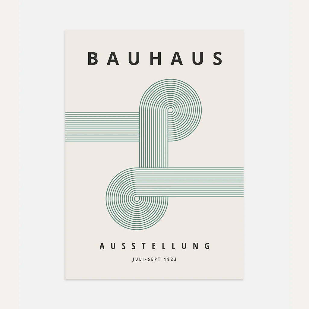 Bauhaus Intersezione Linee Verdi Poster